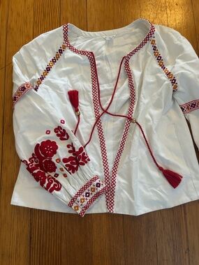 Club Monaco embroidered tie top